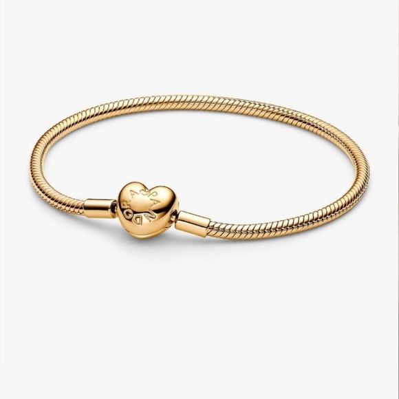 Pandora Jewelry - Authentic Pandora Heart Clasp Snake Chain Bracelet